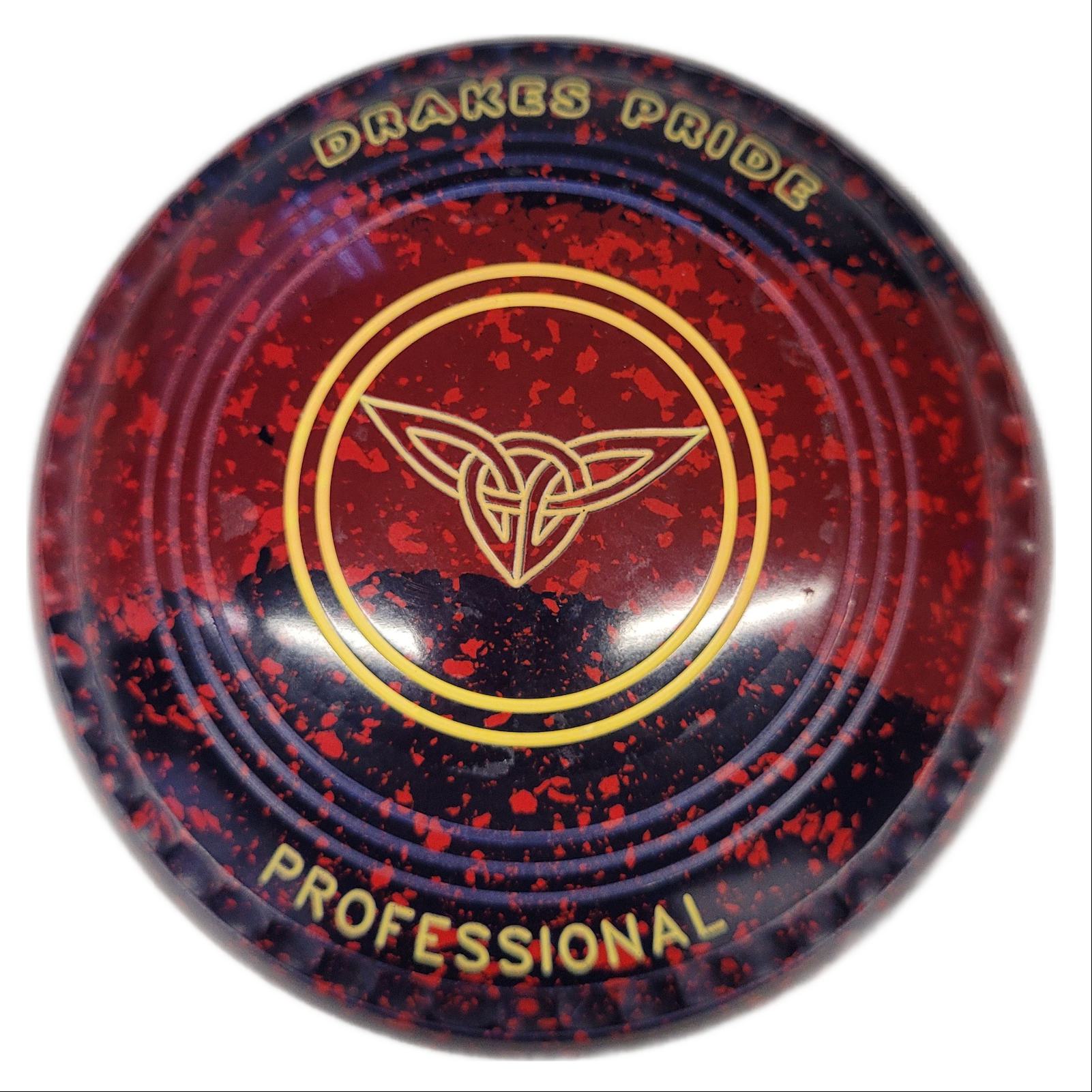 Drakes Pride Professional size 3.5H Trio Dark Blue/Red-Maroon/Red 50 dimple grip