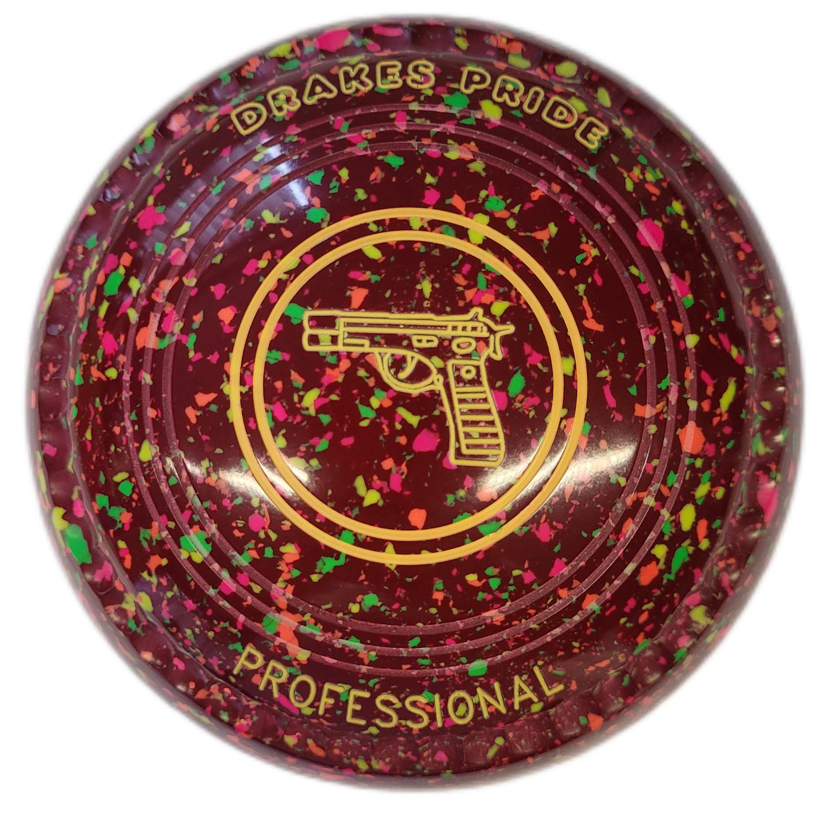 Drakes Pride Professional PRO50 size 3H Maroon Harlequin Florescent