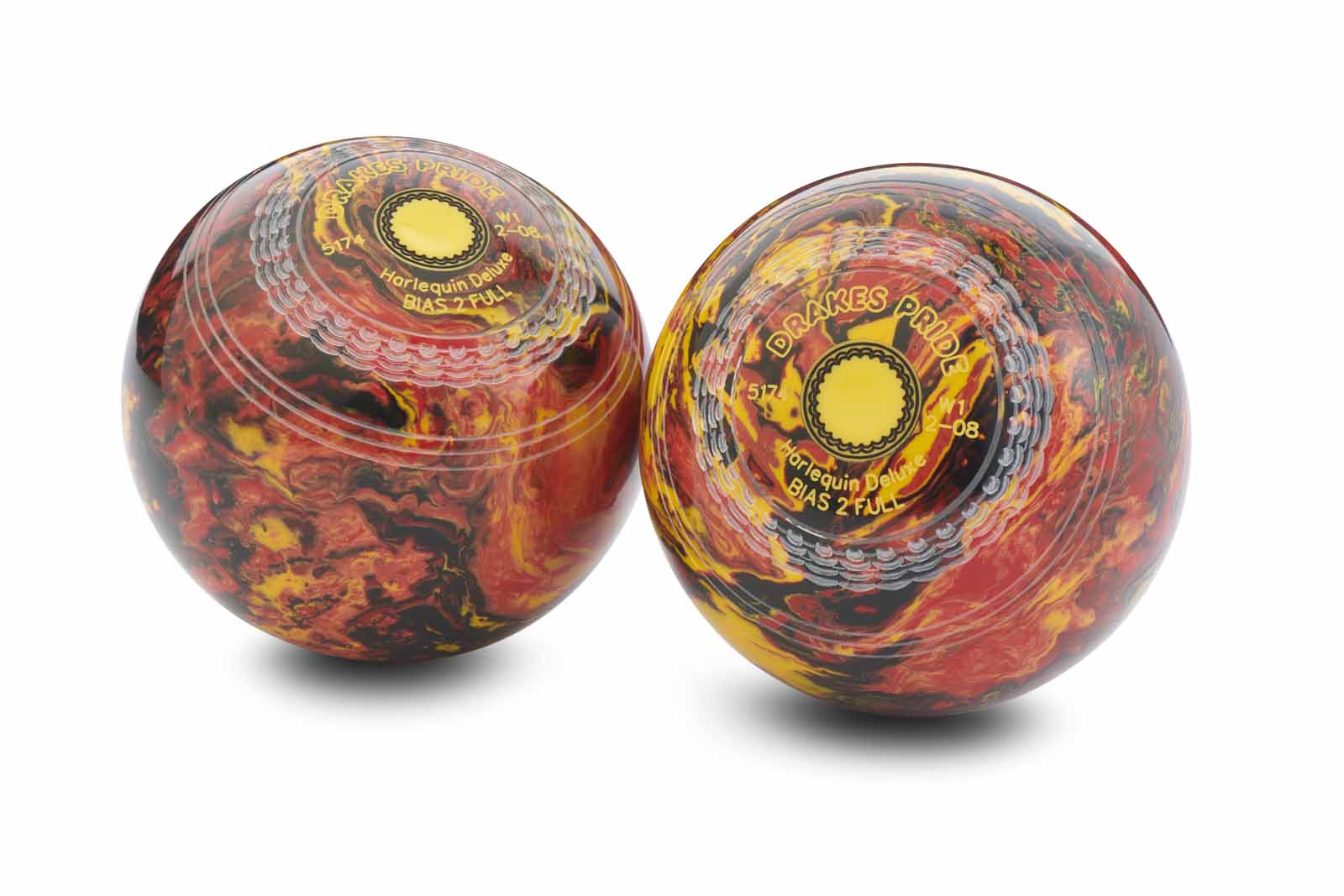 Harlequin Crown Bowls Swirl Fireball